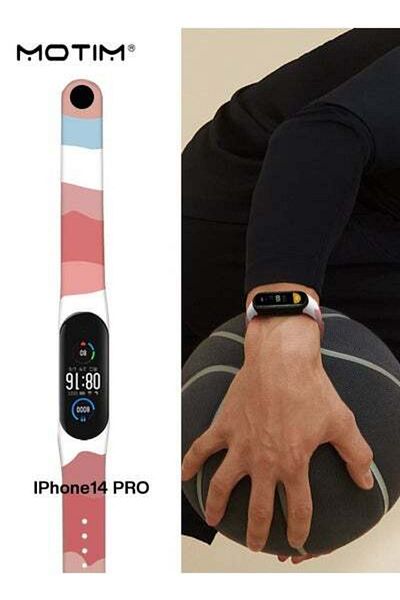 MOTIM Silicone Strap Compatible with Xiaomi Mi Band 7/6/5 Waterproof Replacement Sport Watchband Wristband