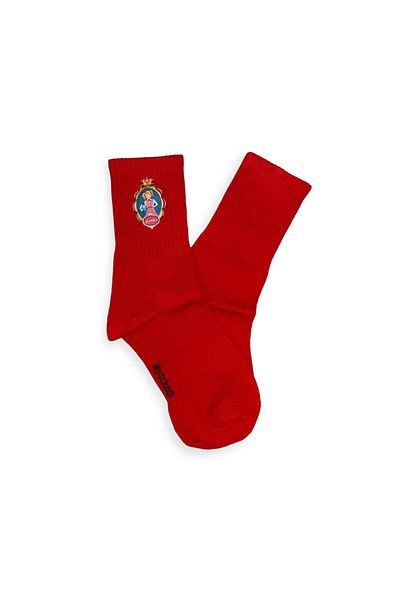 MYSCHOOL One pair of my school logo print long socks