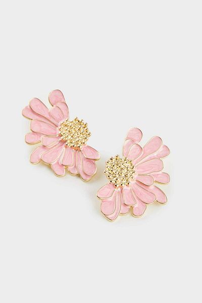 DeFacto Women's Pink Flower Earrings F0898Axns