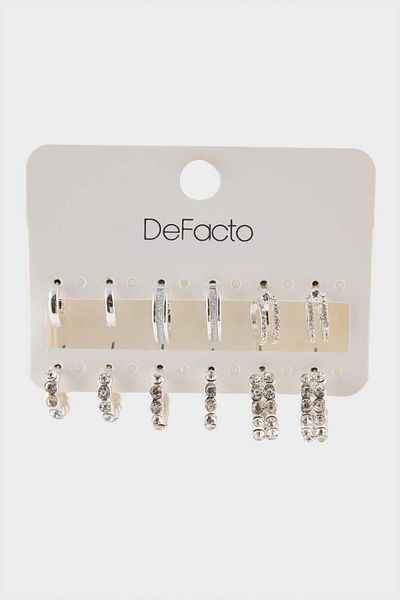 DeFacto Women's 6-Piece Gold Earrings F5980Axns
