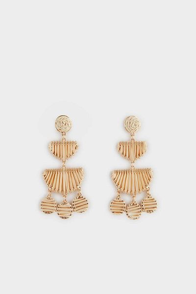 DeFacto Women's Straw Detailed Dangle Earrings F0853Axns