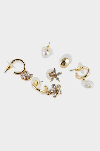 DeFacto Women's 6-Piece Gold Earrings F1268Axns