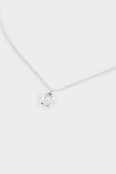 DeFacto Women's Floral Silver Necklace Earring Set F5955Axns
