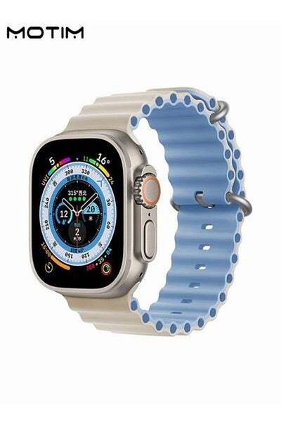 MOTIM Soft Silicone Replacement Strap Wrist Band 49mm 45mm 44mm 42mm For Apple Watch