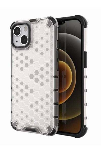 MOTIM Honeycomb Design Transparent Case for iPhone 14 Drop Protection Phone Case
