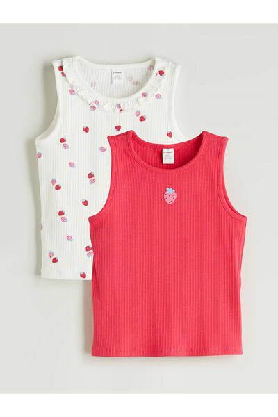 LC Waikiki Nova sezona okrugla kragna majica za devojčice sa printom, 2 dela ...