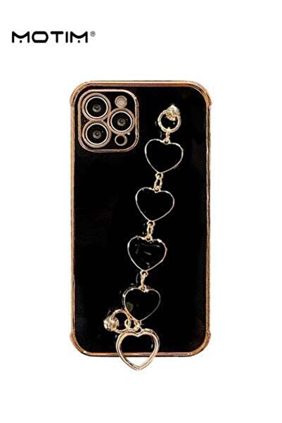 MOTIM جراب على شكل سلسلة قلب لهاتف iPhone 14 Pro، غطاء حماية كامل للجسم من ما...