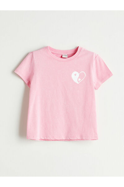 LC Waikiki Nova sezonska okrugla kragna majica za devojčice - S5QT16Z4