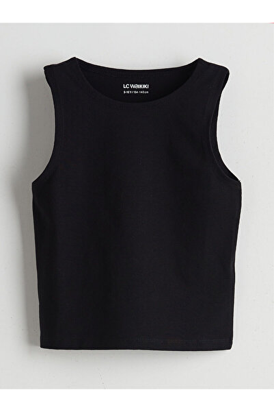 LC Waikiki Yeni Sezon Bisiklet Yaka Duz Kiz Cocuk Atlet - S5EJ62Z4