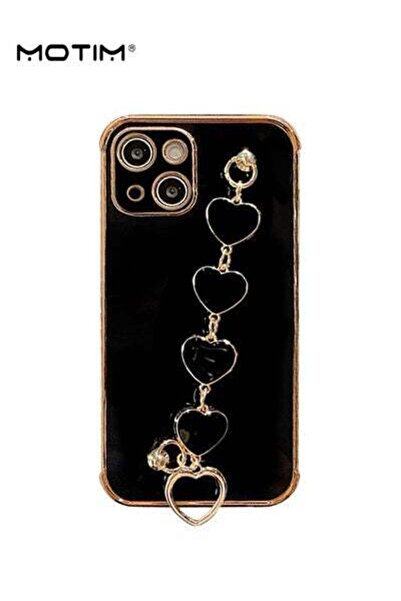 MOTIM جراب على شكل سلسلة قلب لهاتف iPhone 14 Pro، غطاء حماية كامل للجسم من ما...