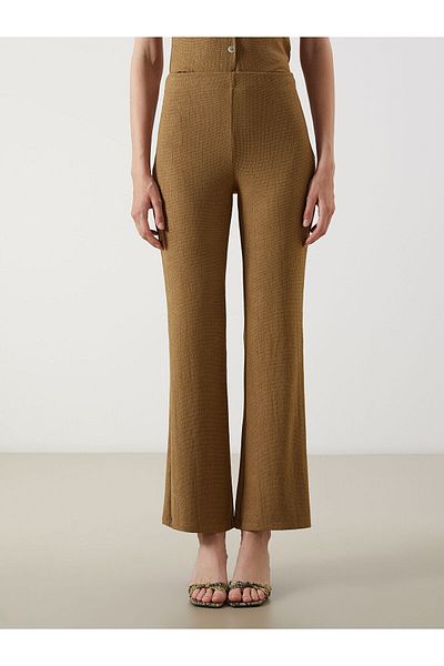 LC Waikiki Elastic Waist Textured Women's Trousers