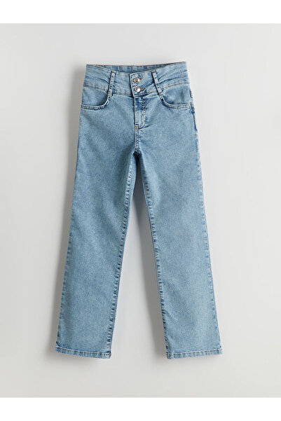 LC Waikiki Pantaloni de jeans pentru fete Lcw cu talie elastică reglabilă