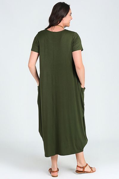 Curvy Trend Κοντομάνικο φόρεμα με στάμπα Breathe Plus Size