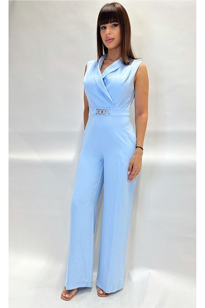 IFASTFASHION Salopetă elegantă cu pantaloni largi și curea decorativă
