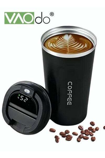 VAODO Stainless Steel Coffee Cup Led Temperature Display Double Vacuum Insulated Cup Portable Car Tea Cup