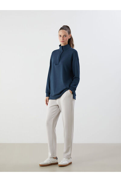 LC Waikiki Women's Stand Collar Sweatshirt Tunic