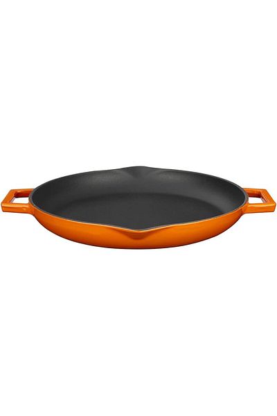 Mena Rise Metal Cast Frying Pan with Metal Handles, 26 Cm, Orange Blss 1111573