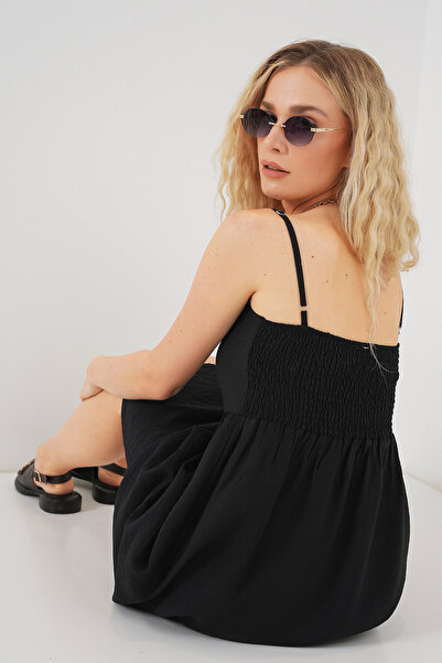 Bigdart Rochie Ayrobin cu bretele pentru femei 2565 - neagră