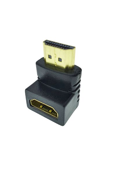 OEM HDMI male to HDMI female adapter, 90 degree angle down