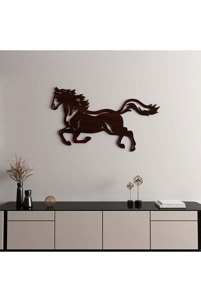 4gdran Wooden decorative sculpture with a horse design