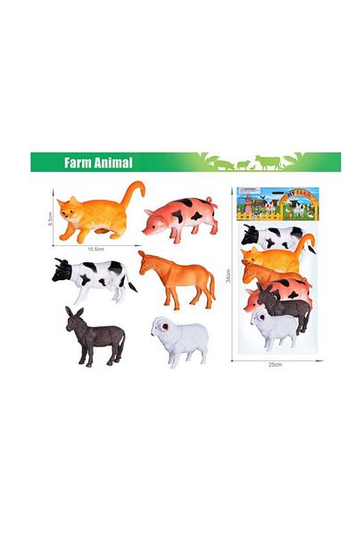 Blusmart Animals Domestic 6 Pieces for Kids