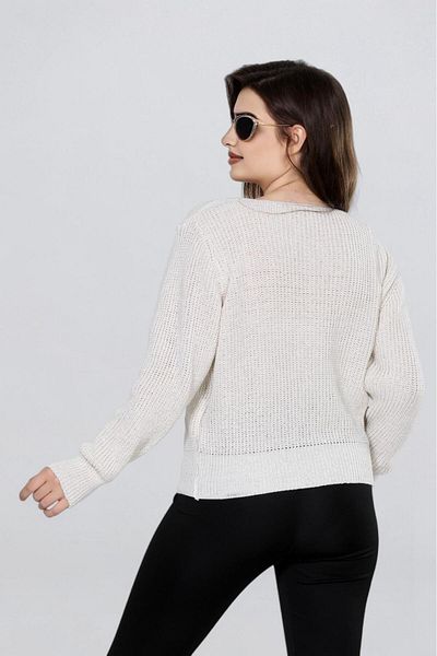 Fox Life Kids Women's Heart Embroidered Knitted Sweater Flt1022