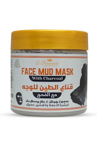 ECOLYTE+ La Parisienne Face Mud Mask, Deep Cleanse, Tighten & Exfoliate, Blemish Fighting (Charcoal, 500g)