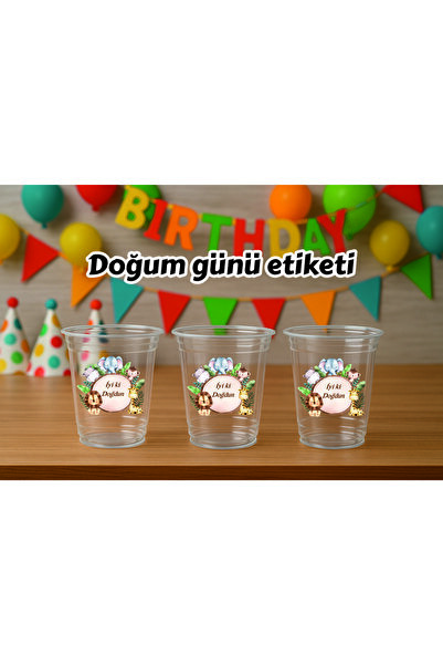 Tasarım Safari Temalı Sticker Etiket 20 adet