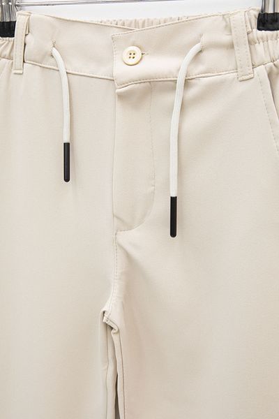 Cansın Mini Boy's Double Leg Beige Fabric Trousers 21140