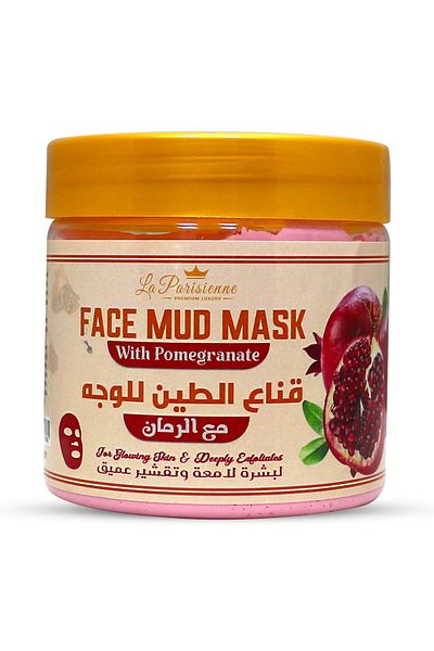ECOLYTE+ La Parisienne Face Mud Mask, Deep Cleanse, Tighten & Exfoliate, Blemish Fighting (Pomegranate, 500g)