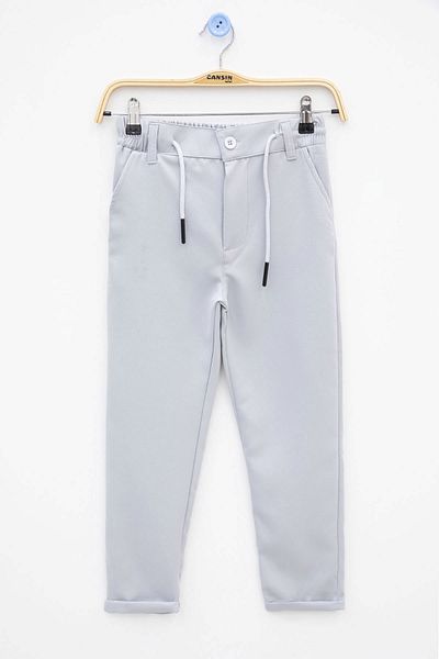 Cansın Mini Boy's Double Leg Gray Fabric Trousers 21142