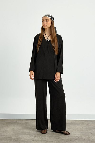 Birgül Bektaş Black Kimono Set