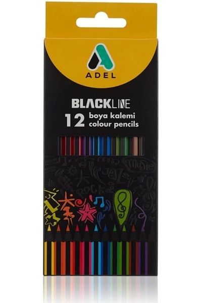 Mena Rise Şirinshop Blackline Crayons 12 Colors, Full Size 1108107