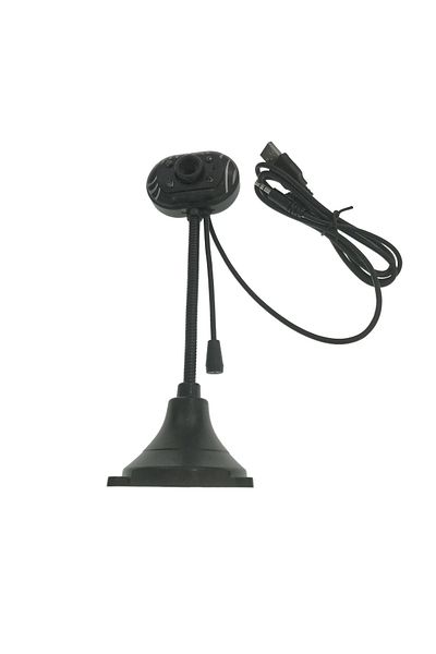 OEM USB Webcam, with desk stand, microphone, flexible arm, nightvision, 480p, black