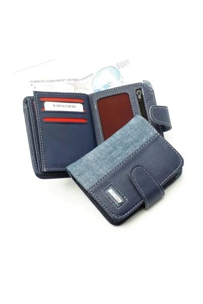 Newish Polo Υφασμάτινη θήκη για κέρματα και χαρτονομίσματα τζιν και πορτοφόλι - Μπλε - Μπλε