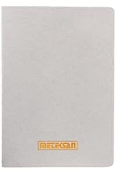 Mena Rise ŞirinShop Notes دفتر ملاحظات مكون من 17 × 24 سم مع غلاف من الورق المقوى وخياطة خيطية، 32 ورقة، مسطحة، رمادي 1108107