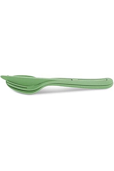 Mena Rise Şirinshop Green Fork Spoon Knife Set 1108107