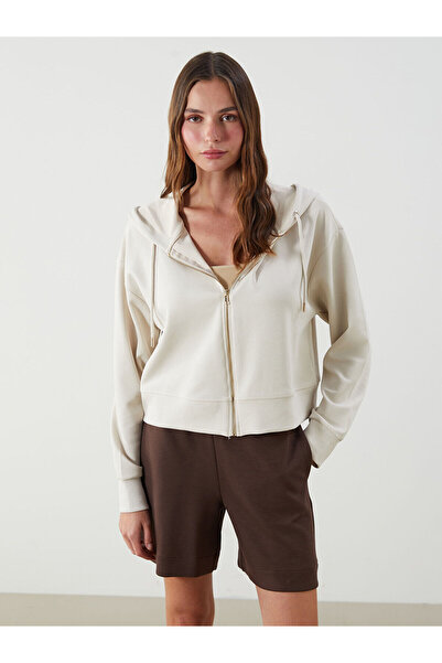 LC Waikiki Bluza damska z kapturem i zamkiem błyskawicznym