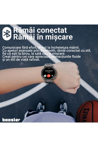 BOOSTER REVIEW Booster Military – Ceas Smartwatch Rezistent, GPS, Fitness și Sport Outdoor