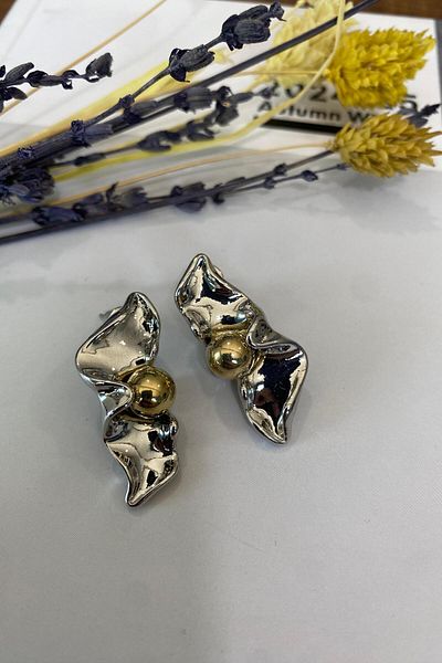 İthal 1536 Imported Half Moon Design Earrings