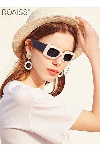 ROAISS Women's Polarized Rectangle Sunglasses UV400 Protection Sun Glasses with PC Oversized Frame
