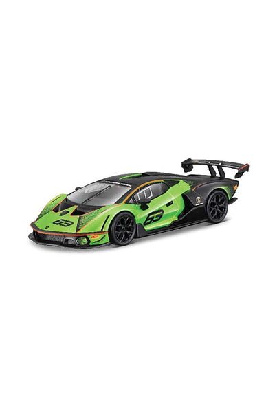 BaoBao Lamborghini SCV12 green and black model car, 1:24 scale metal model, sporty design - BAOBAO