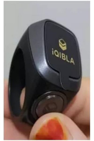iqibla YU WELL iQIBLA Smart Tasbih Zikr Ring- Muslim Prayer OLED Display (20MM Plastic, Black/Gray)