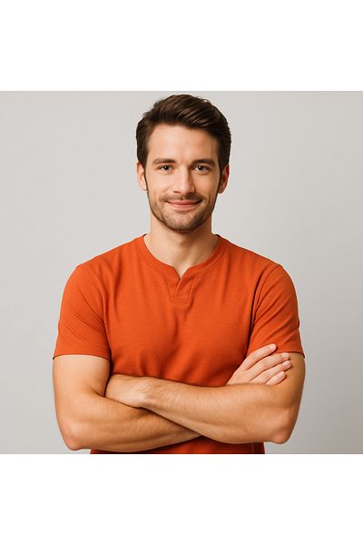 UOMOPARK 2124 Henley T-Shirt Brown Button Detailed Basic Casual t Shirt