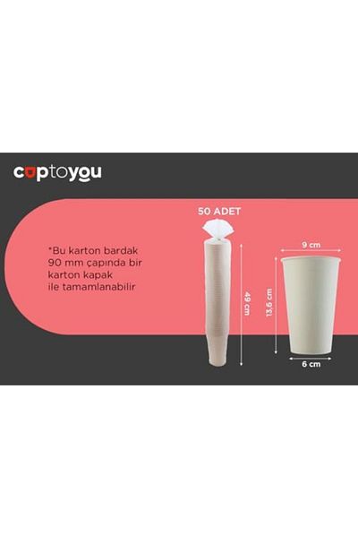 Mena Rise Diyar-Ifırsatshop 50Pcs Party Cup, White Disposable Paper Cup 16 Oz, Large Ka