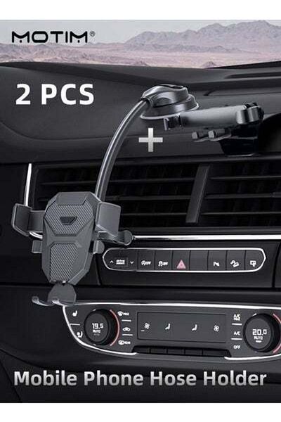 MOTIM Gravity Car Phone Holder Dashboard Long Arm Car Phone Holder Suction Cup Universal Mobile Holder