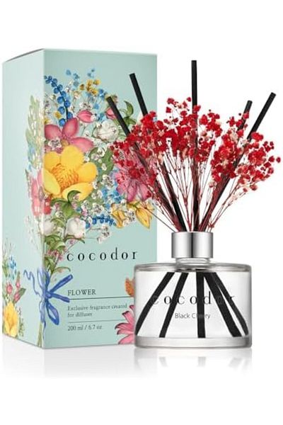 cocod'or Cocodor Preserved Real Flower Reed Diffuser - Black Cherry - 6.7oz (200ml) - 1 Pack