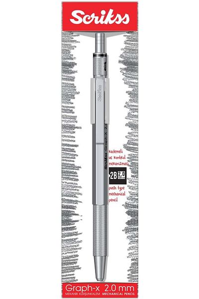 Mena Rise Şirinshop Office Graphx Mechanical Pencil Satin Gray 2 mm 1108107