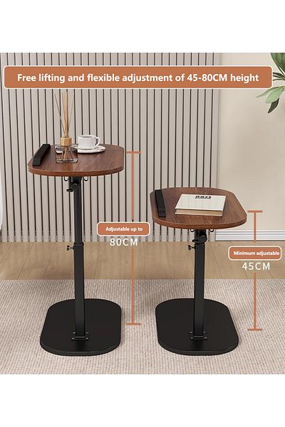 sharpdo Nordic Retro Sofa Lifting Side Table, Movable Living Room Corner Sofa Side Table