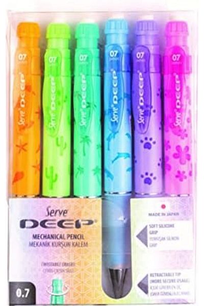 Mena Rise Şirinshop Deep Mechanical Pencil Pastel Nature Series 0.7 mm Set of 6 1108107